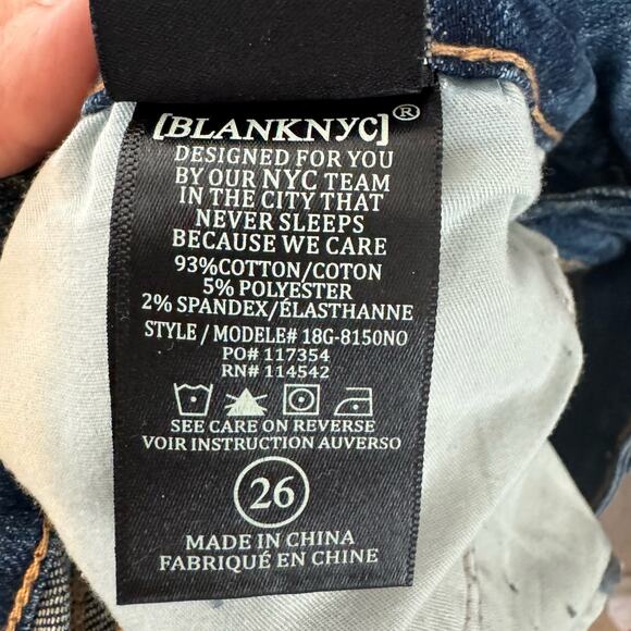 BLANK NYC The Fulton Roll-Up Shorts - Blue NWT Size 26 - Picture 8 of 9